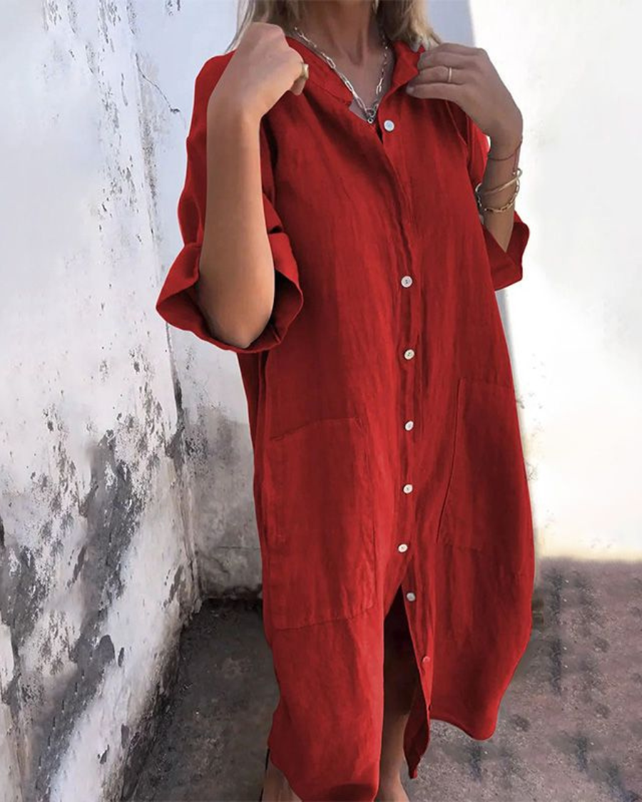 Fiona | Boho Shirt Dress