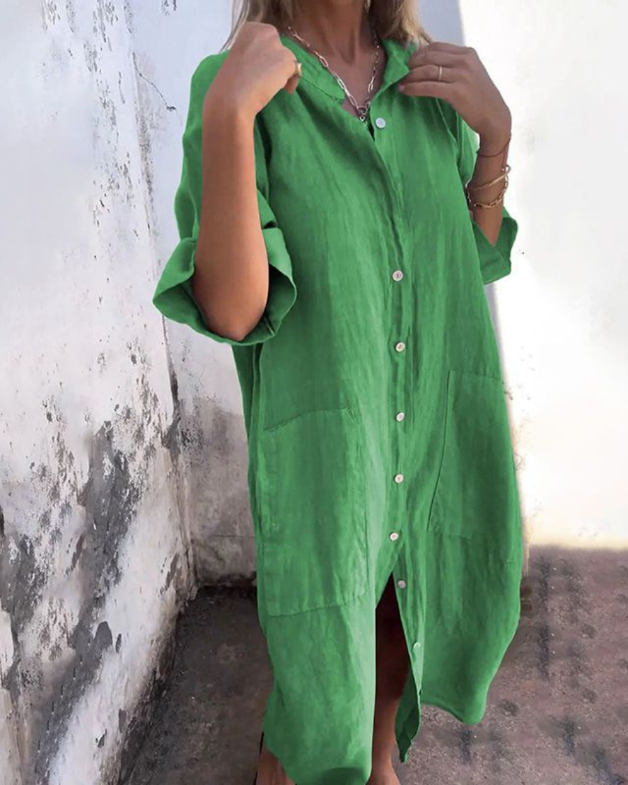 Fiona | Boho Shirt Dress