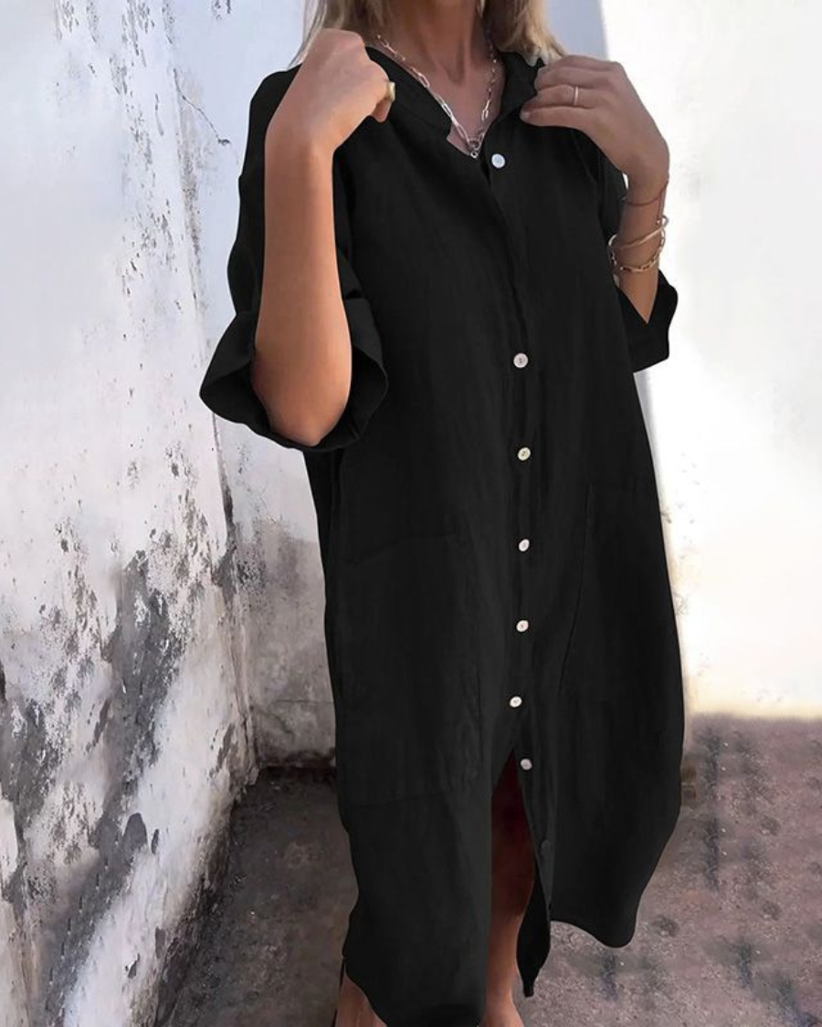 Fiona | Boho Shirt Dress